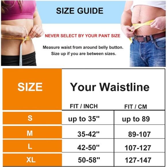 Waist Trimmer for Women Men-Sweat Band Waist Trainer for Women Lower Belly Fat - Picture 6 of 7